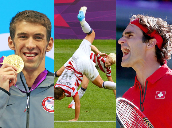 Michael Phelps, Megan Rapinoe, Abby Wambach, Roger Federer Michael Phelps, Megan Rapinoe, Abby Wambach, Roger Federer